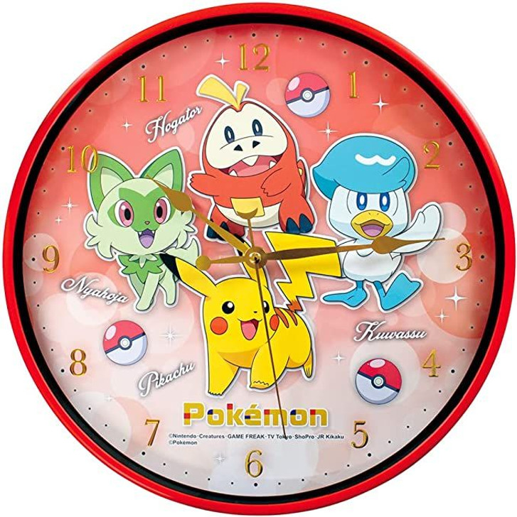T's Factory Pokemon Wall Clock Characters Red