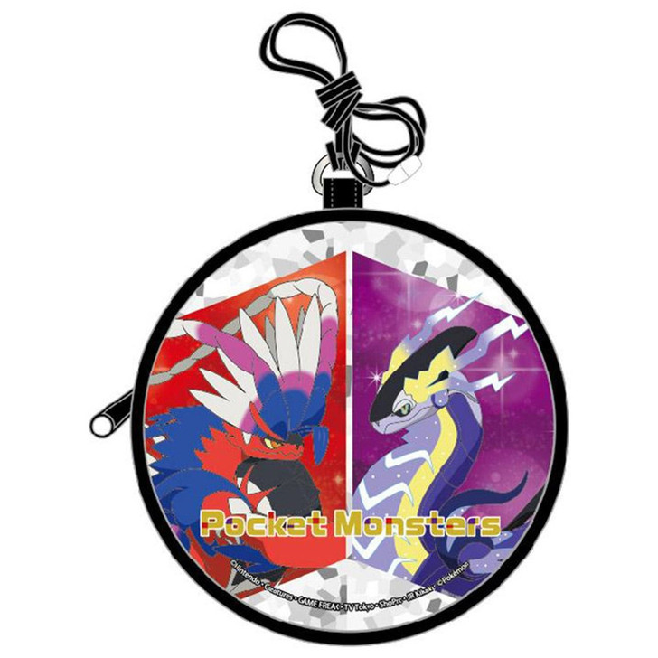 Sun Art Pokemon Center Round Pouch with Neck Strap Black