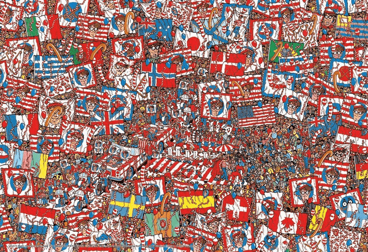 Beverly Jigsaw Puzzle L74-121 Where's Wally? Big Party (150 L-Pieces) (4977524741213)