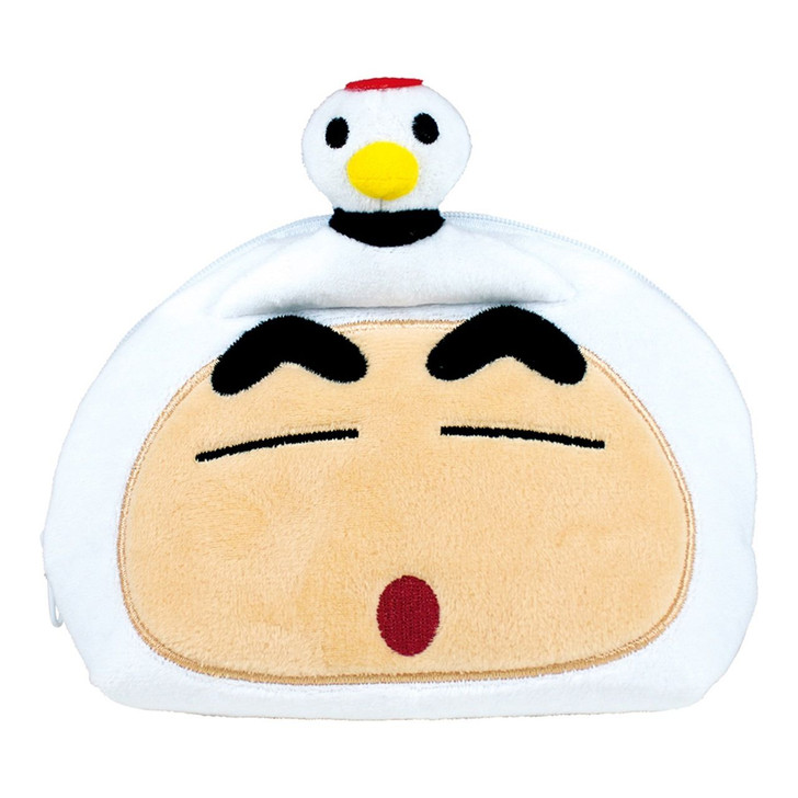 T's Factory Plush Face Pouch - Crayon Shin-chan - Crane Transformation