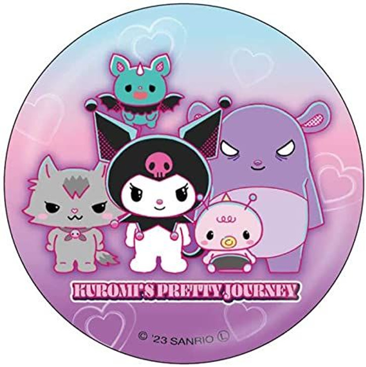 T's Factory Sanrio Glow in the Dark Button Badge KUROMI'S PRETTY JOURNEY Friends