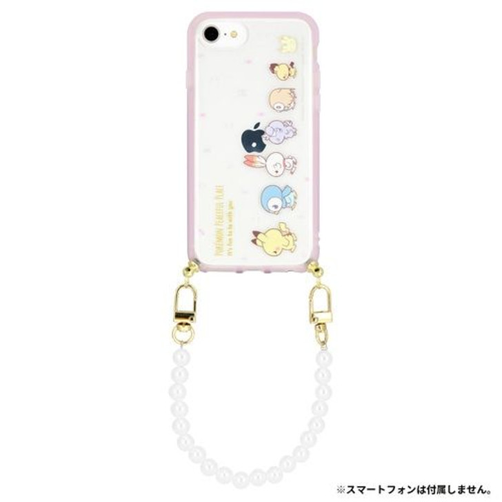 Pokemon Center Original PokePeace IIIIfit Case for iPhone SE (3rd/2nd gen.)/8/7/6s/6 with Pearl Strap - In-a-row