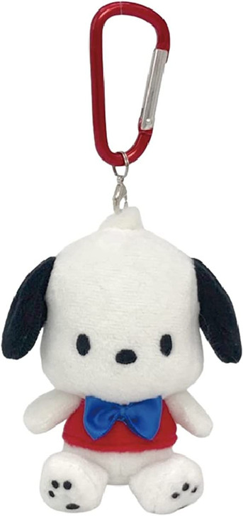 Nakajima Sanrio Mascot Holder with Carabiner Pochacco