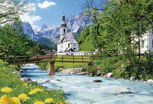 Beverly Jigsaw Puzzle M71-832 Pfarrkirche St. Sebastian Ramsau (1000 S-Pieces) (4977524718321)