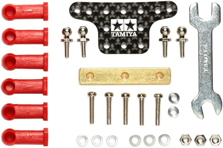 Tamiya 95387 Mini 4WD Mass Damper Set w/Ball Connectors (Blockweight/ Carbon Plate)