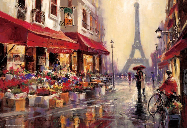Beverly Jigsaw Puzzle M81-542 Brent Heighton April in Paris (1000 S-Pieces) (4977524815426)