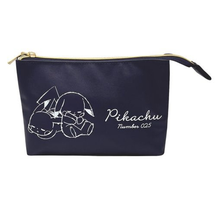 Pokemon Center Original W Flat Pouch "Pikachu number025" Good Night