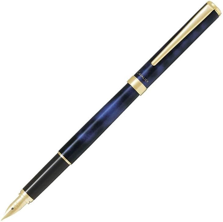 FCAN-5SR-BL-F Cavalier Black/Blue Fountain Pen (NIB:F)