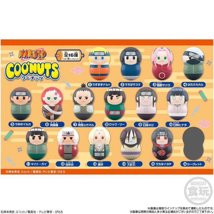 Bandai Candy Coo'nuts Daruma Figure NARUTO 14pcs Box