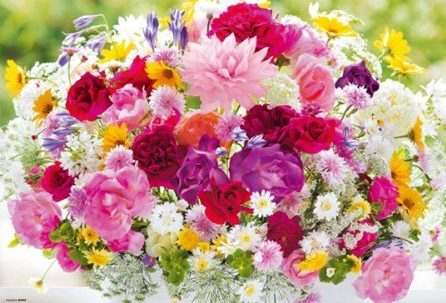 Beverly Jigsaw Puzzle M81-841 Flower Art Beautiful Color (1000 S-Pieces) (4977524818410)