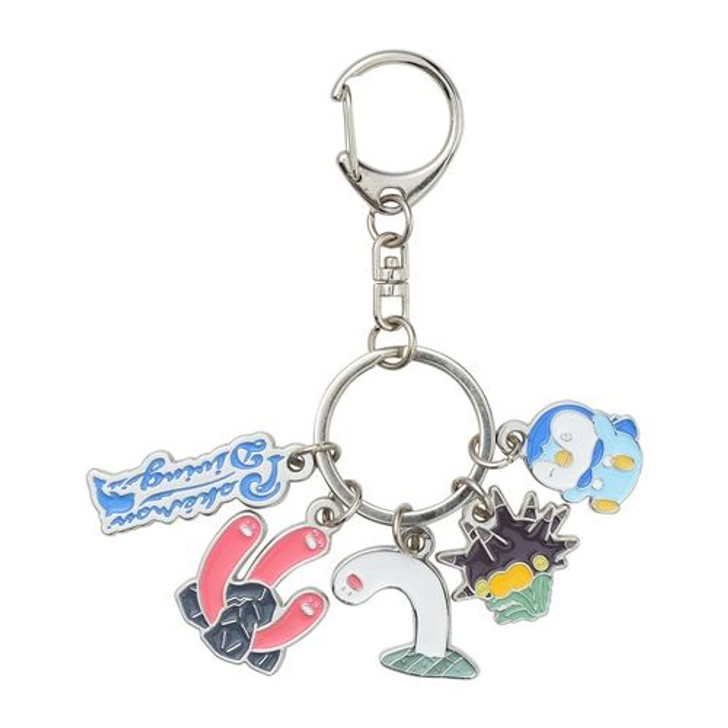 Pokemon Center Original Piplup & Friends Metal Keychain - Pokemon Diving