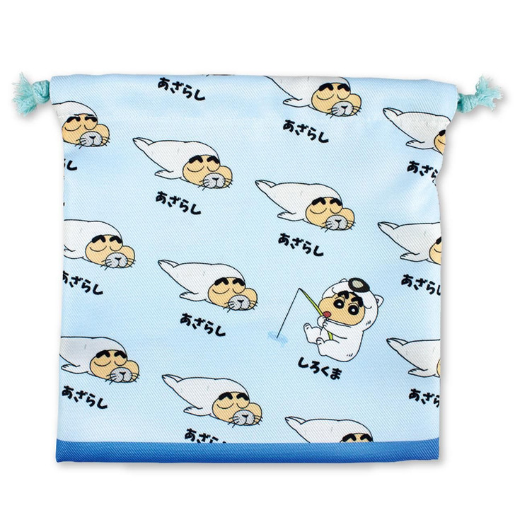 T's Factory Drawstring Bag - Crayon Shin-chan - Find Polar Bear in Seals