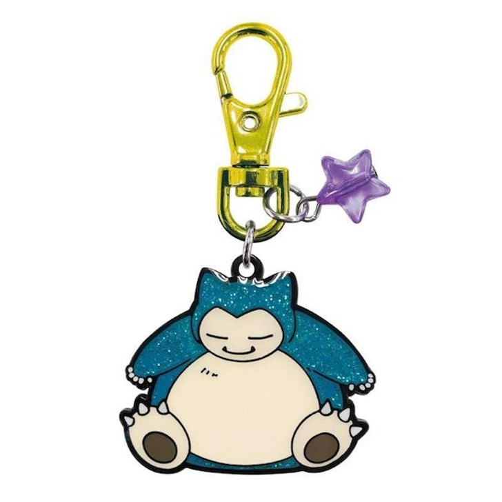 SK JAPAN Kirakira Metal Keychain Snorlax