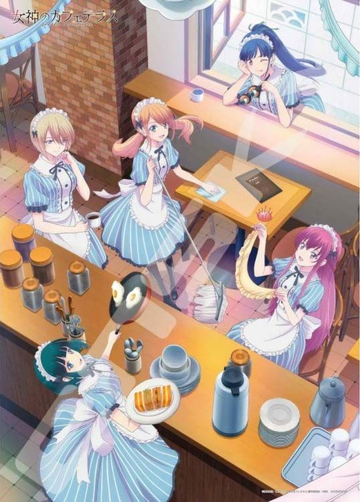 Ensky 500-541 Jigsaw Puzzle The Cafe Terrace and Its Goddesses Familia (500 Pieces)