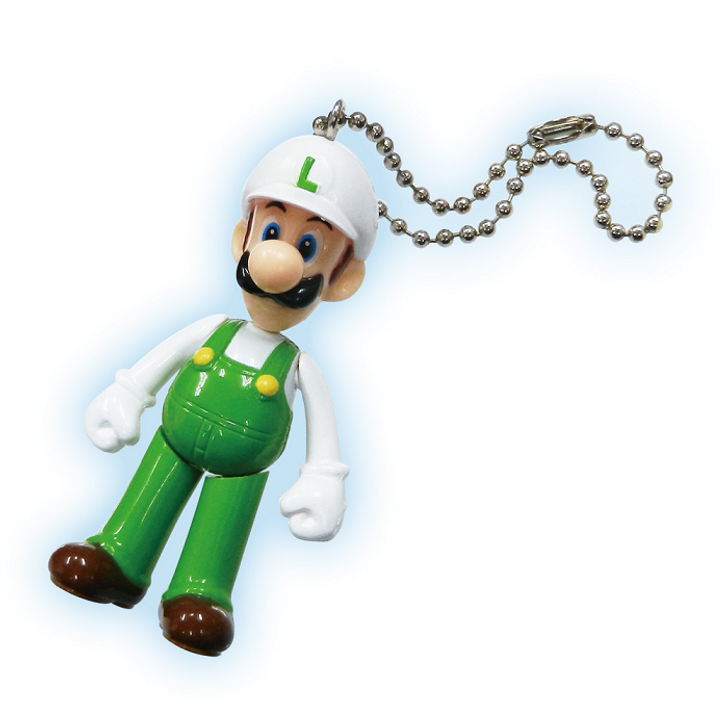 Morimotosangyo Super Mario Swing Mascot Ver.2 Fire Luigi Keychain
