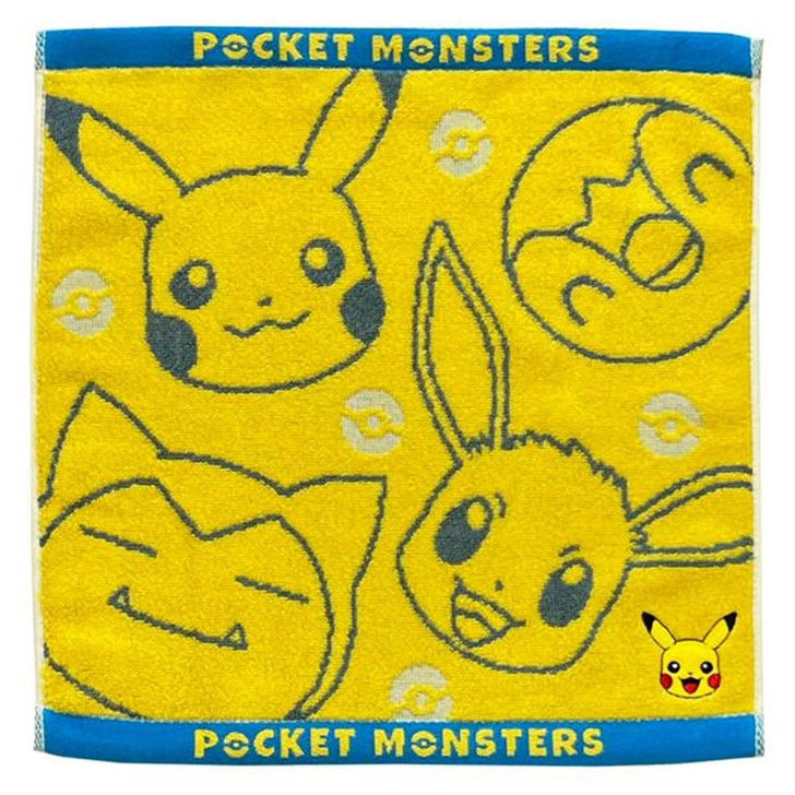 Pokemon Center Mini Towel Characters Yellow