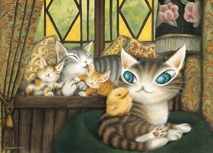 Illustrated Cats Puzzle, 500 pieces