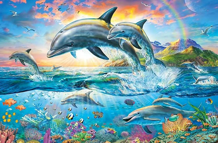 Appleone 1000-894 Jigsaw Puzzle Dolphin Parade (1000 Pieces)