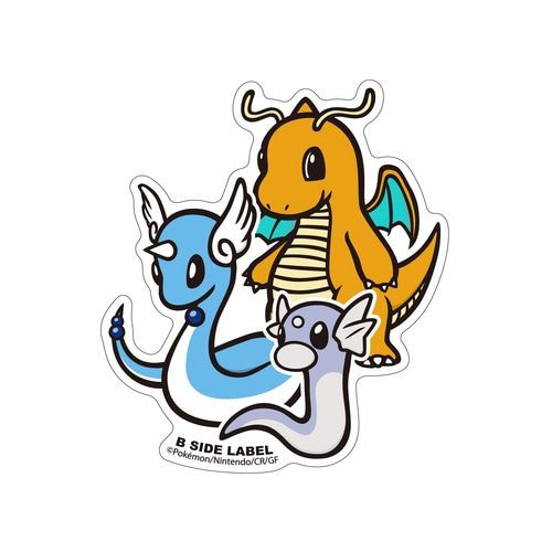 Pokemon Center B-SIDE LABEL BIG Sticker Dratini & Dragonair