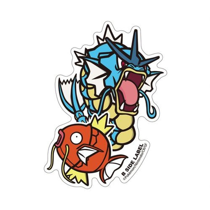 Pokemon Center Original Pokemon Center B-SIDE LABEL BIG Sticker Magikarp & Gyarados