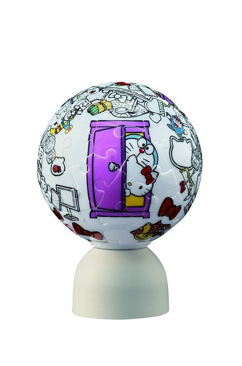 Yanoman 3D LED Lantern Puzzle 2003-455 DORAEMON & HELLO KitTY (60 Pieces) (4979817325780)