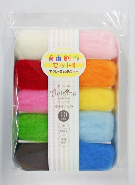 Hamanaka H441-142-3 Aclaine Acrylic Fiber 10 Color Set No.3