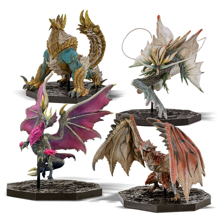 Capcom Figure Builder Cube 4Figure Set Box (Rathalos / Zinogre / Malzeno /  Amatsu) Figure (Monster Hunter)