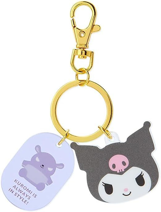 Sanrio Acrylic Face Shaped Keychain - Kuromi