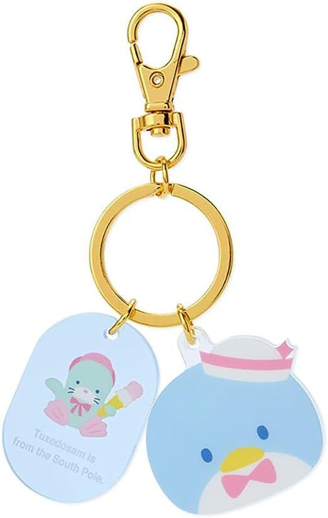 Sanrio Acrylic Face Shaped Keychain - Tuxedo Sam