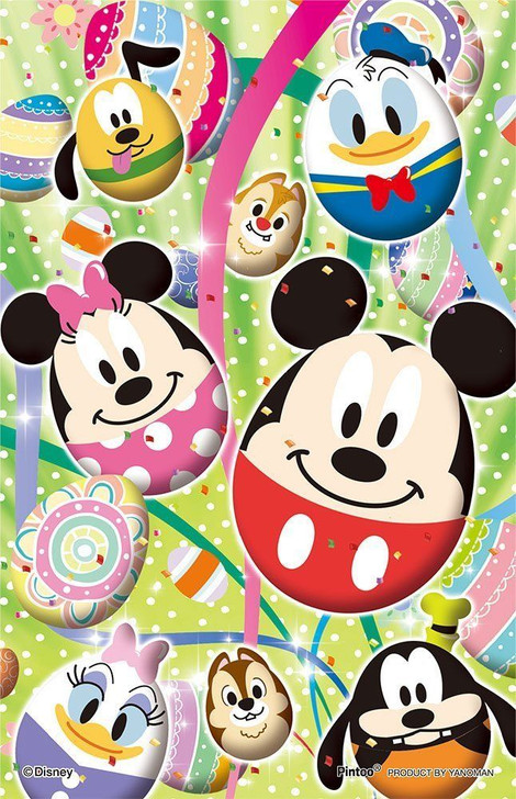 Yanoman Clear Stand Jigsaw Puzzle 2500-13 Disney Easter Happy Festival (132 Pcs) (4979817325568)