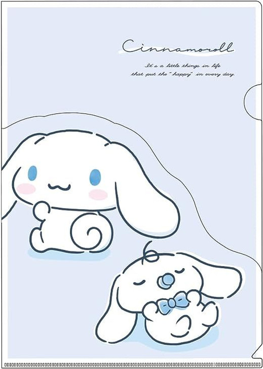 T's Factory Sanrio Clear File with Die-Cut Pocket Nuance - Cinnamoroll