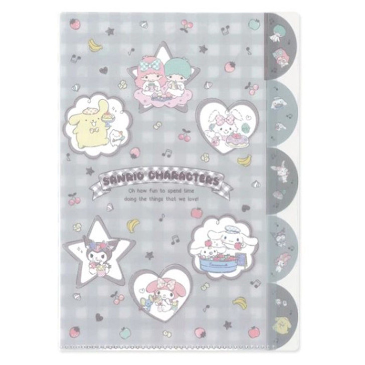 Other Sanrio A4 Index Clear File - Mixed Characters