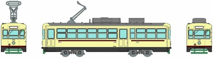 Tomytec Toyama Chiho Railway Tram Type DE 7000 No.7016 (N scale)