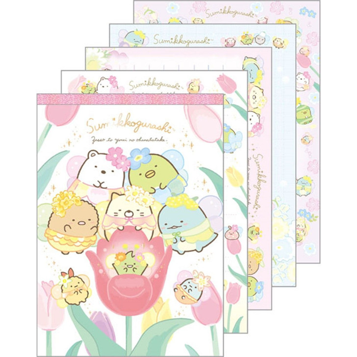 San-x Memo Pads - Sumikko Gurashi - Flower Garden