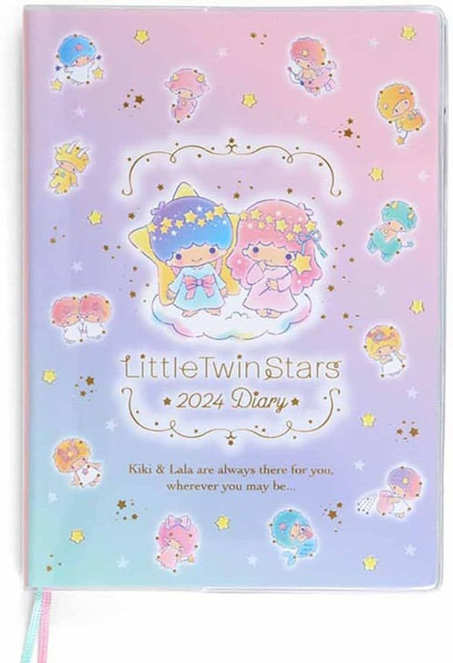 Sanrio B6 Diary 2024 Schedule Book - Little Twin Stars (Horizontal Line)