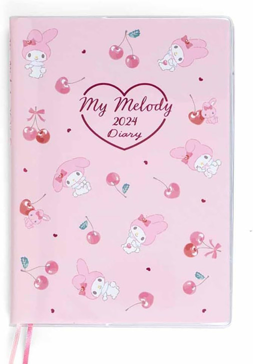 Sanrio B6 Diary 2024 Schedule Book - My Melody (Horizontal Line)