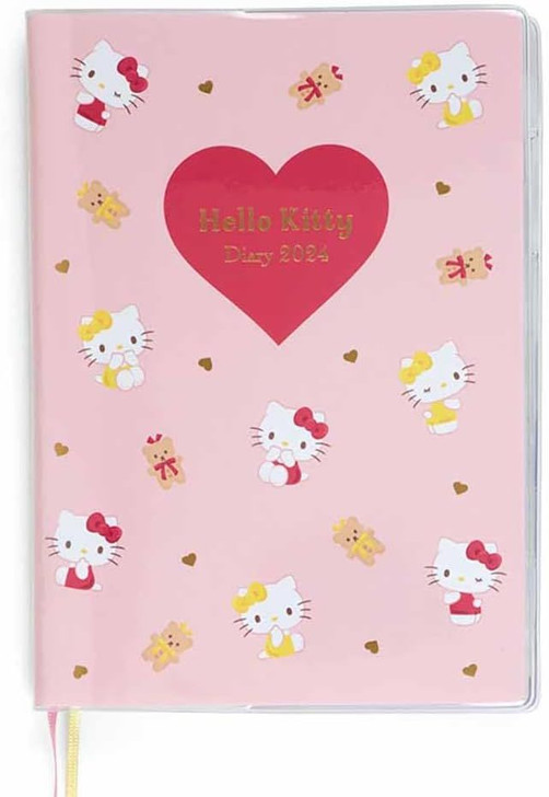 Sanrio B6 Diary 2024 Schedule Book - Hello Kitty (Horizontal Line)