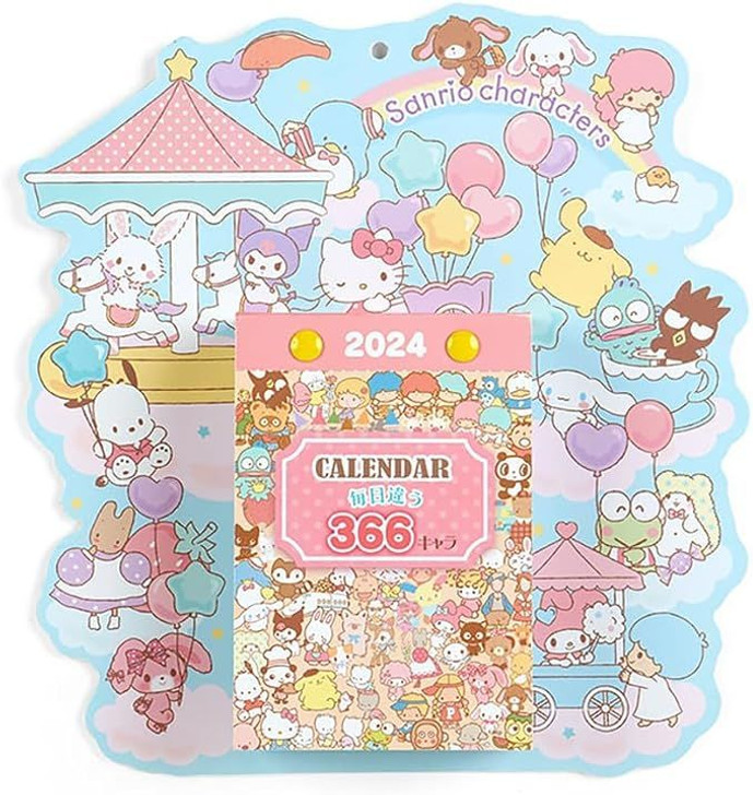 Sanrio 2024 Page Turning Daily Wall Calendar - Characters