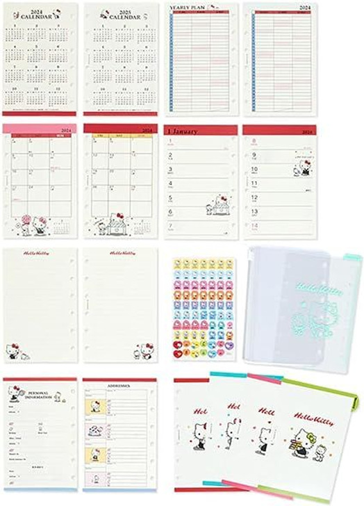 Sanrio 2024 Planner Refill Personal Organizer Inserts - Hello Kitty