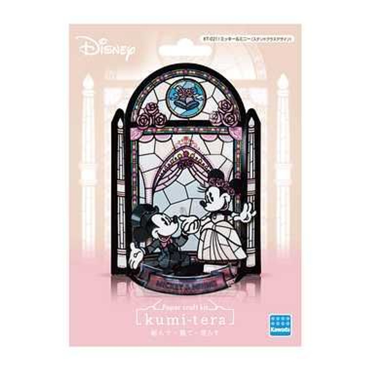 Kawada Kumi-tera Stained Glass Craft Kit Mickey & Minnie