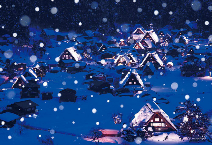 Yanoman Jigsaw Puzzle 03-839 Japanese Scenery Romantic Shirakawa-go (300 Pieces) (4979817038390)