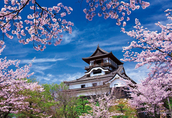 Yanoman Jigsaw Puzzle 03-840 Japanese Scenery Inuyama Castle (300 Pieces)