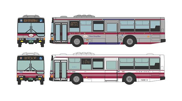 Tomytec Bus Collection Joint Operation Series (1) Series Shibu 24 Tokyu Bus/Odakyu Bus 2 Bus Set (N scale)