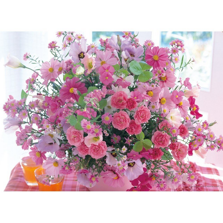 Yanoman Jigsaw Puzzle 05-971 Flower Art Pink Floral (500 Pieces) (4979817059715)
