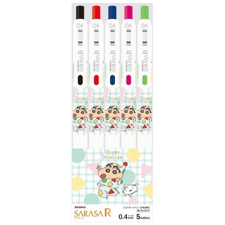 T's Factory Sarasa R x Crayon Shin-chan Ballpoint Pen 0.4mm 5 Color Set