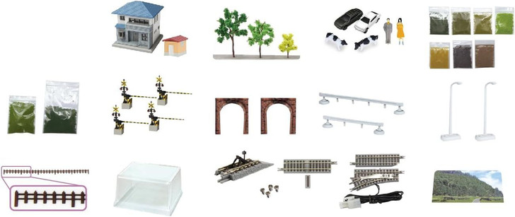 Rokuhan SS002-3 Z Shorty Mini Layout Set Exclusive Scene Set 2 (Tunnel Type) (Z Scale)