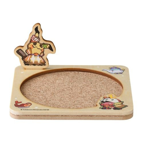 Pokemon Center Original Wooden Coaster Paldea Spooky Halloween Fuecoco & Mimikyu