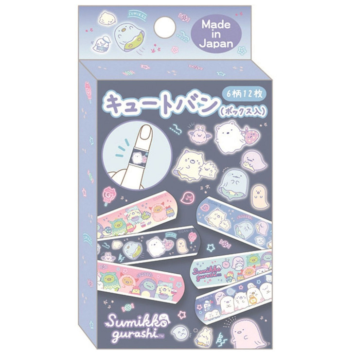 San-x Sumikko Gurashi Band-Aid Box Ghost Night Park Blue