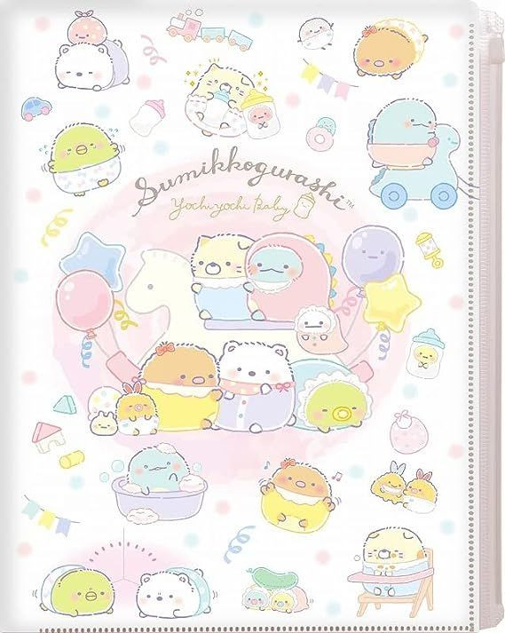San-x Sumikko Gurashi 6 + 1 Pockets Clear File Sumikko Baby
