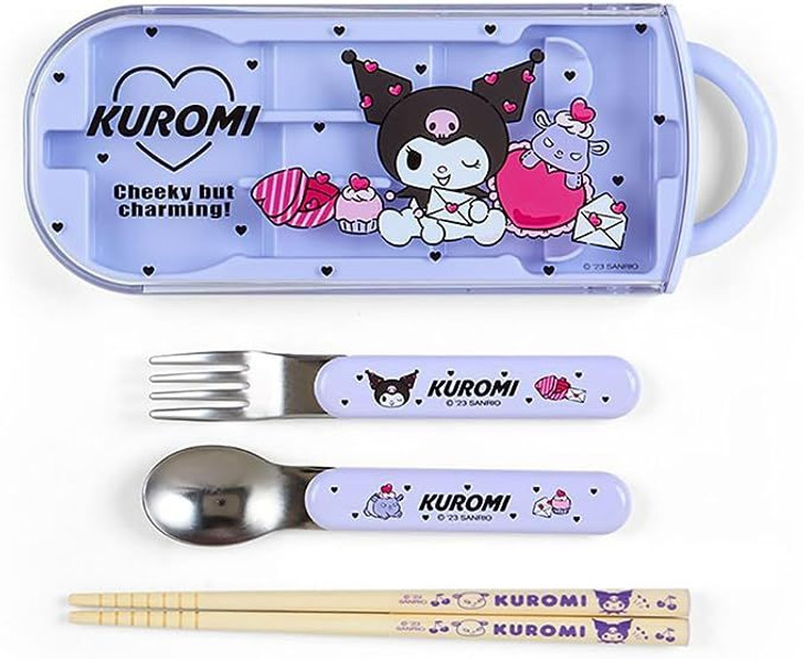 Sanrio Kuromi 3 Pieces Cutlery Set with Case